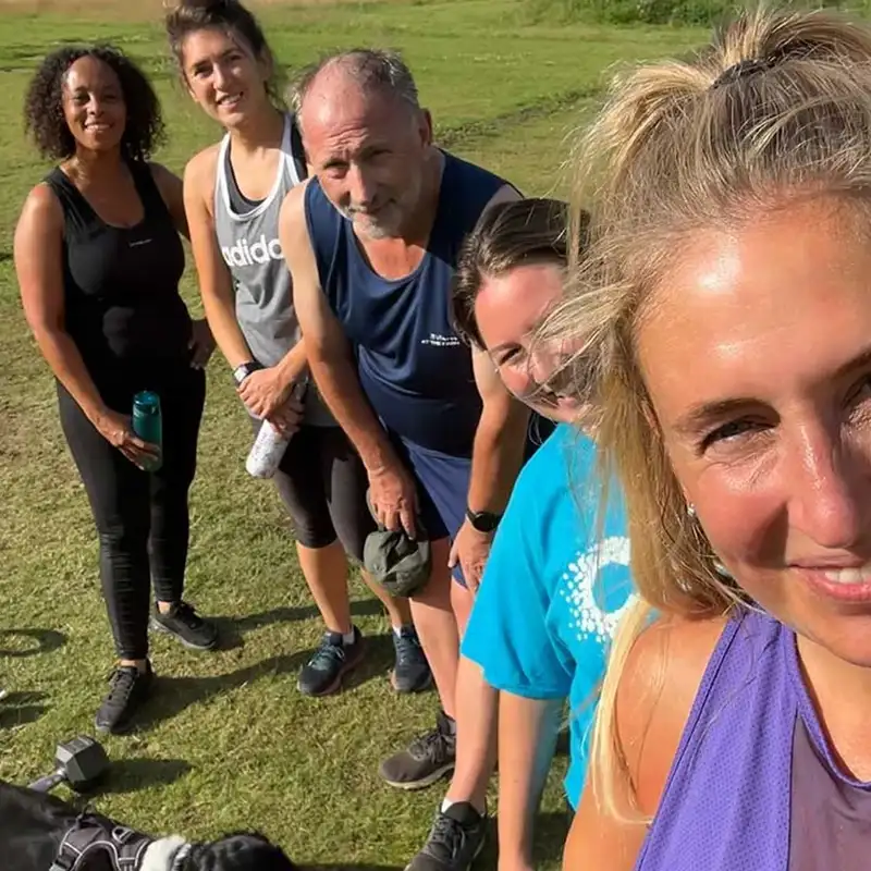 Small group fitness class